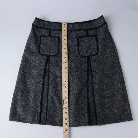 Cerruti 1881 A-Line Skirt Womens 10‎ Wool Academia Minimalist Office Siren Y2K - Picture 2 of 7